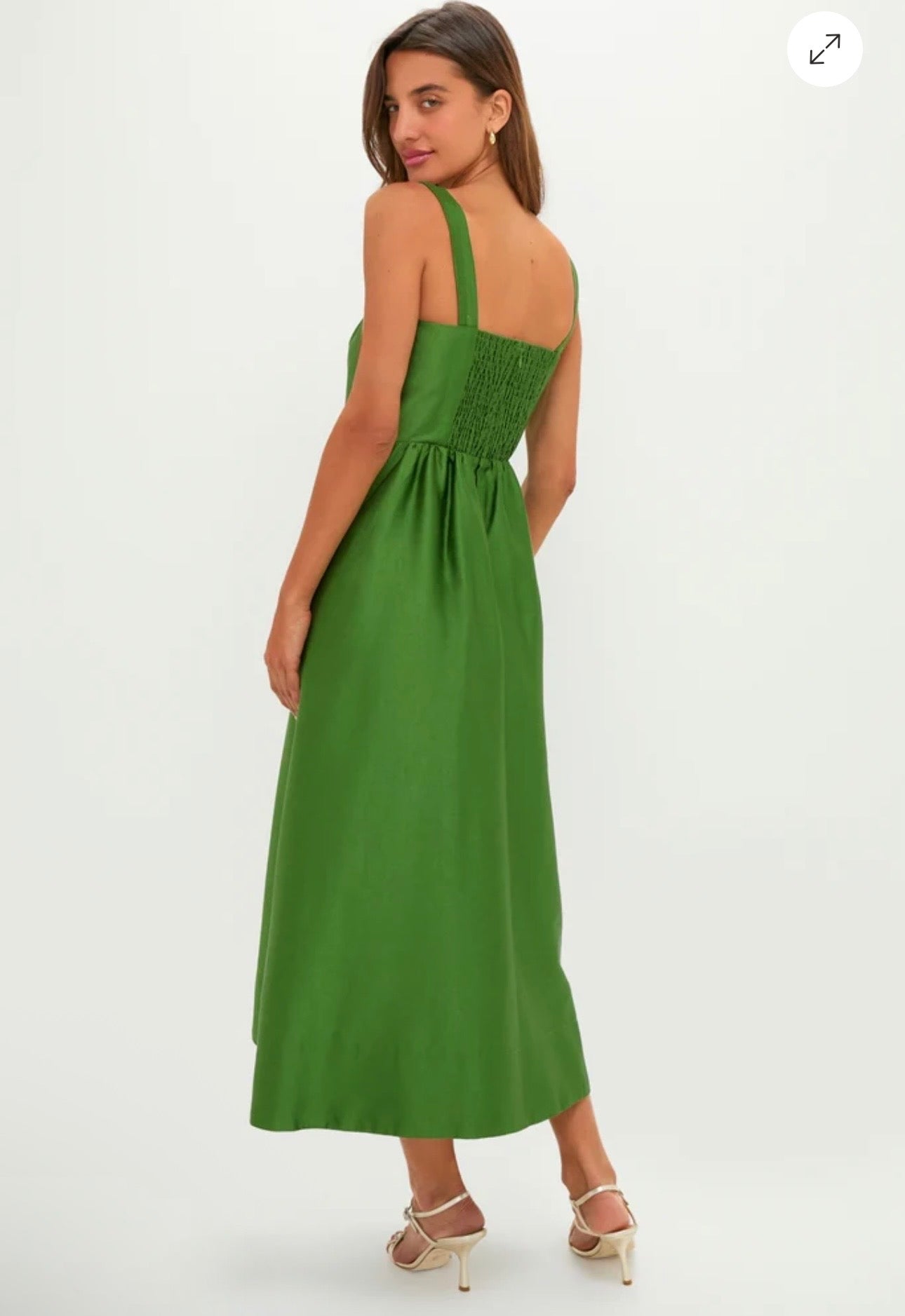 TUCKERNUCK Green Dupioni Esme Dress Size-Small