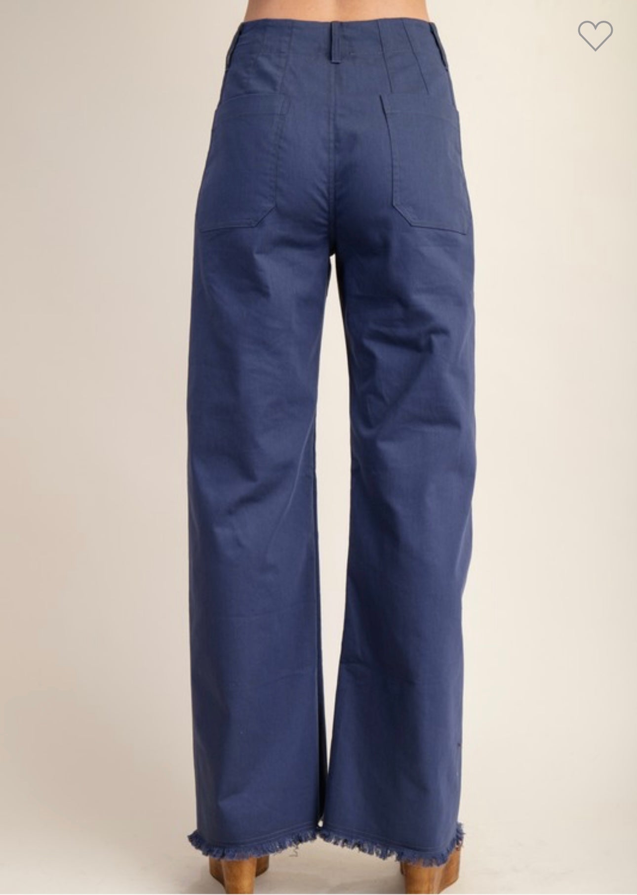 High Waisted Flared Pants with Raw Hem