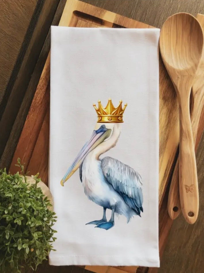 Crowned Pelican Tea Towel