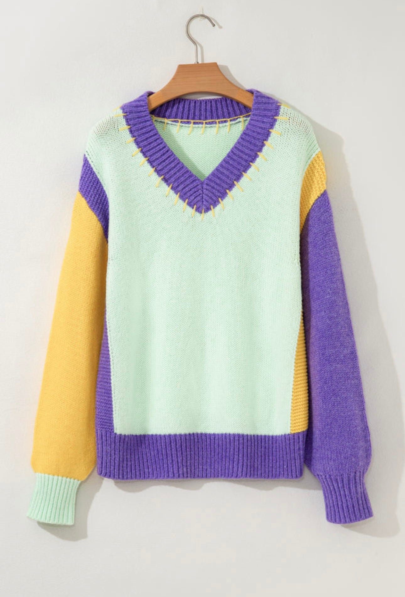Mint Green Drop Shoulder Sweater
