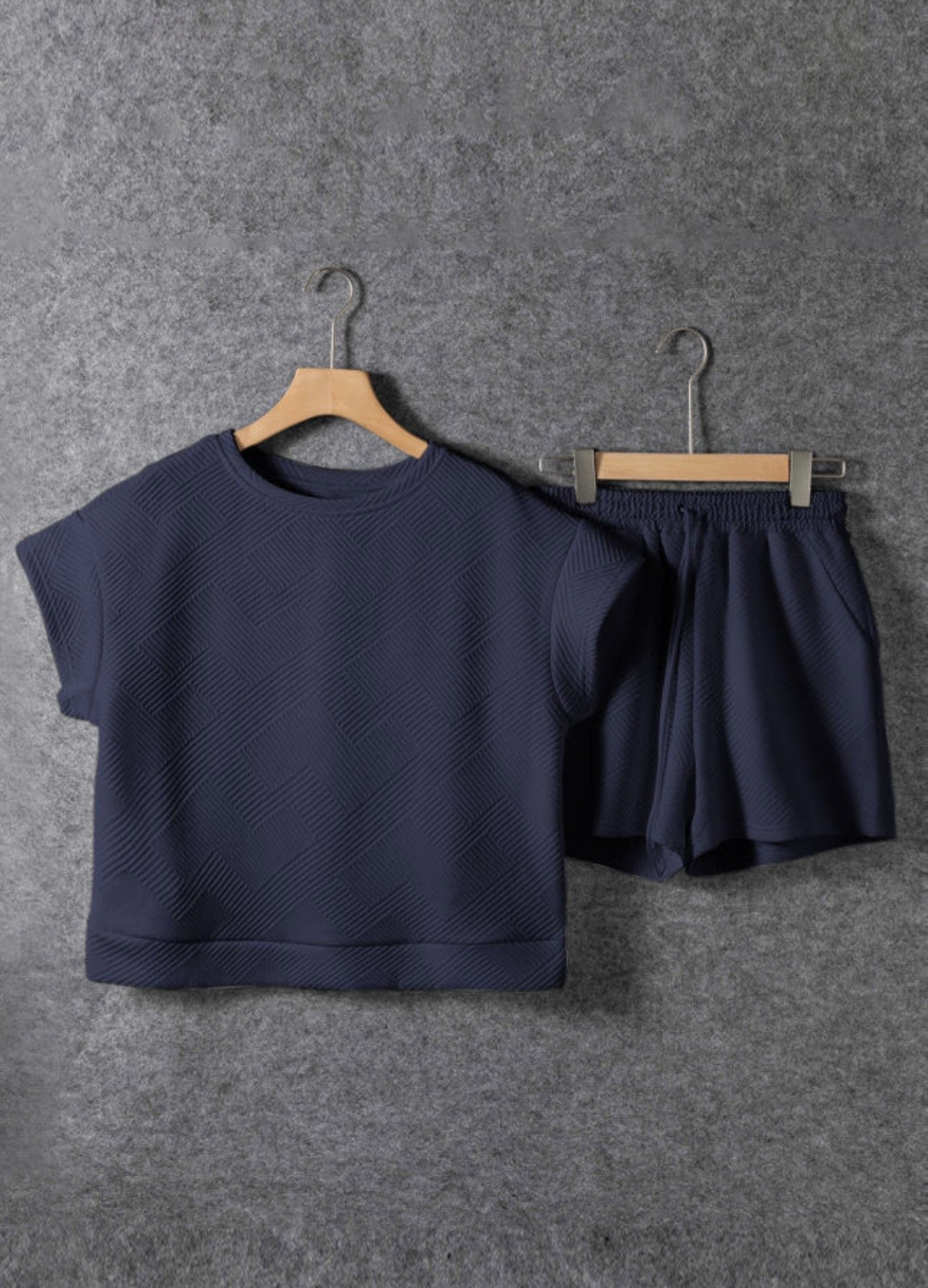 Textured Shorts Set