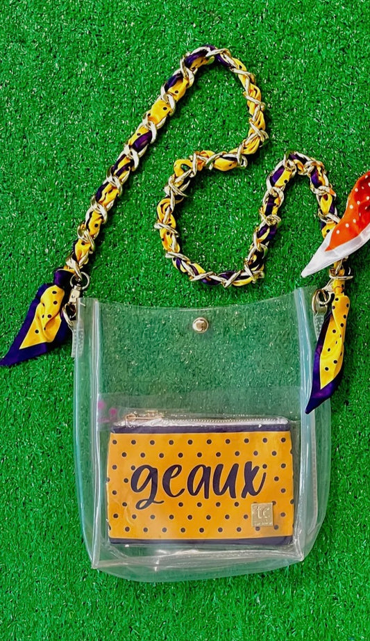 LSU Scarf Chain Purse Strap