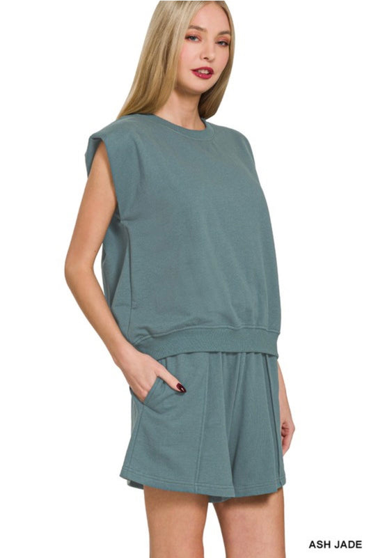 French Terry Top and Shorts Set