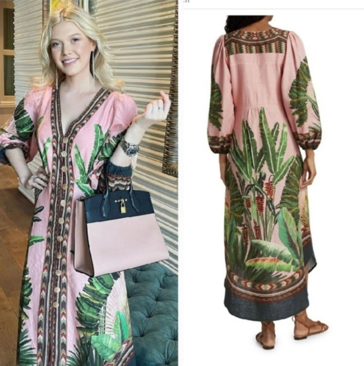 Farm Rio Amazonia Forest Maxi Dress-Size XS