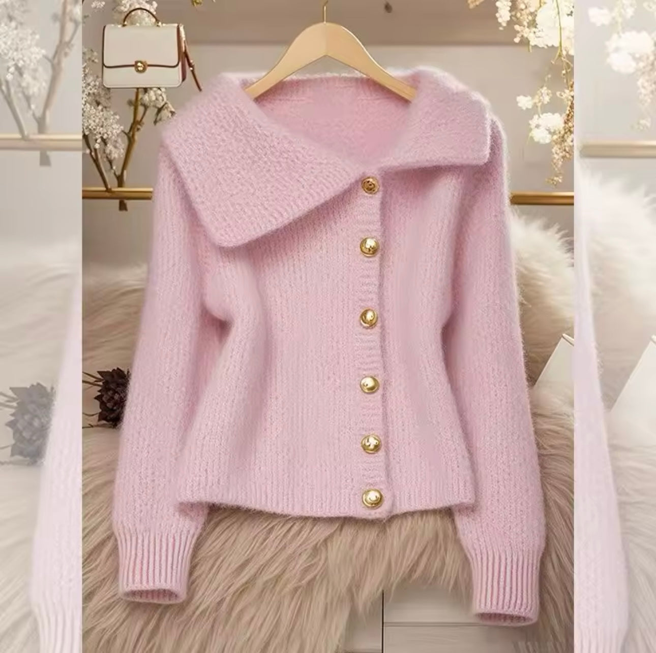 Pink Collared Sweater