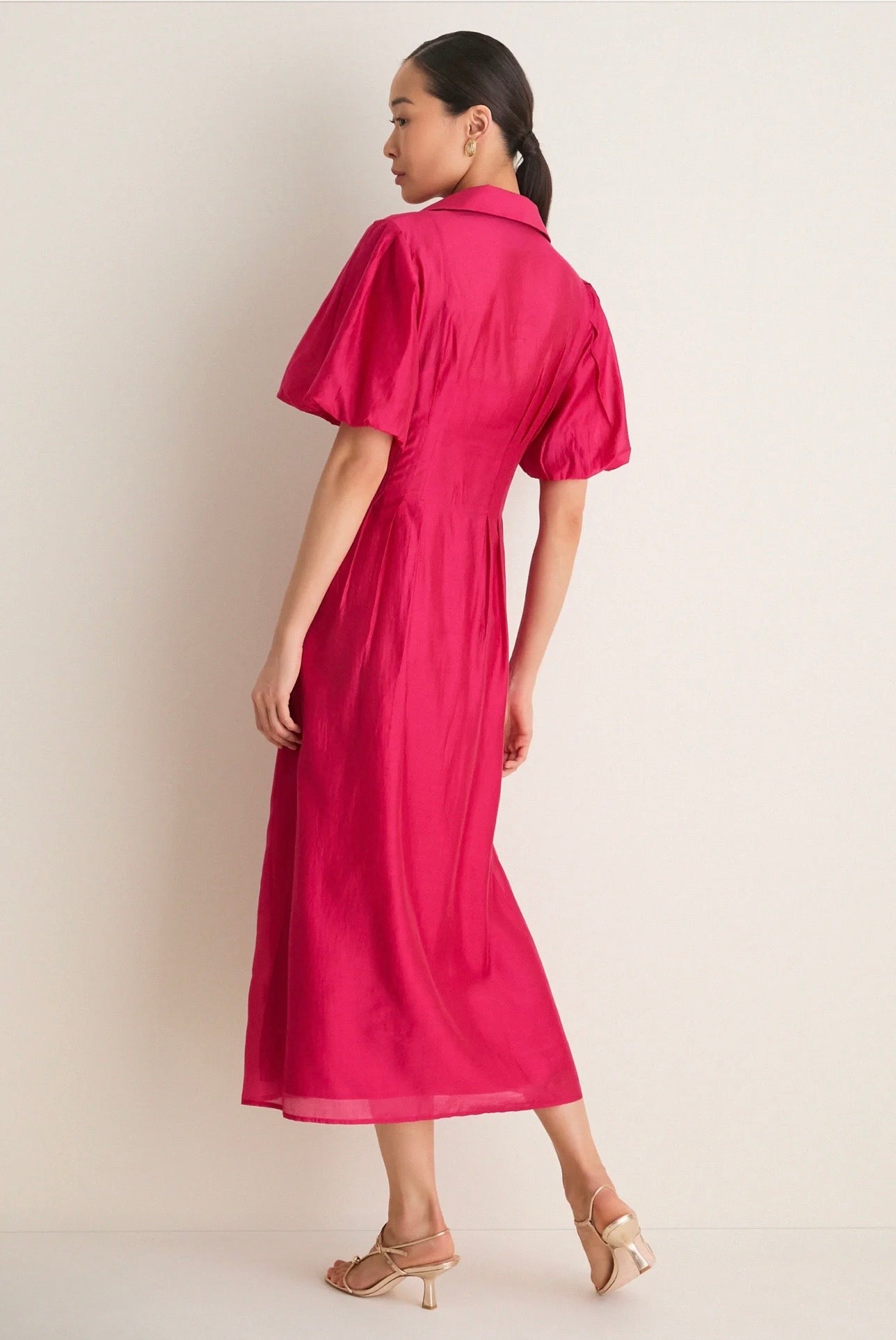 TUCKERNUCK Raspberry Organza Delaney Dress Size-Small