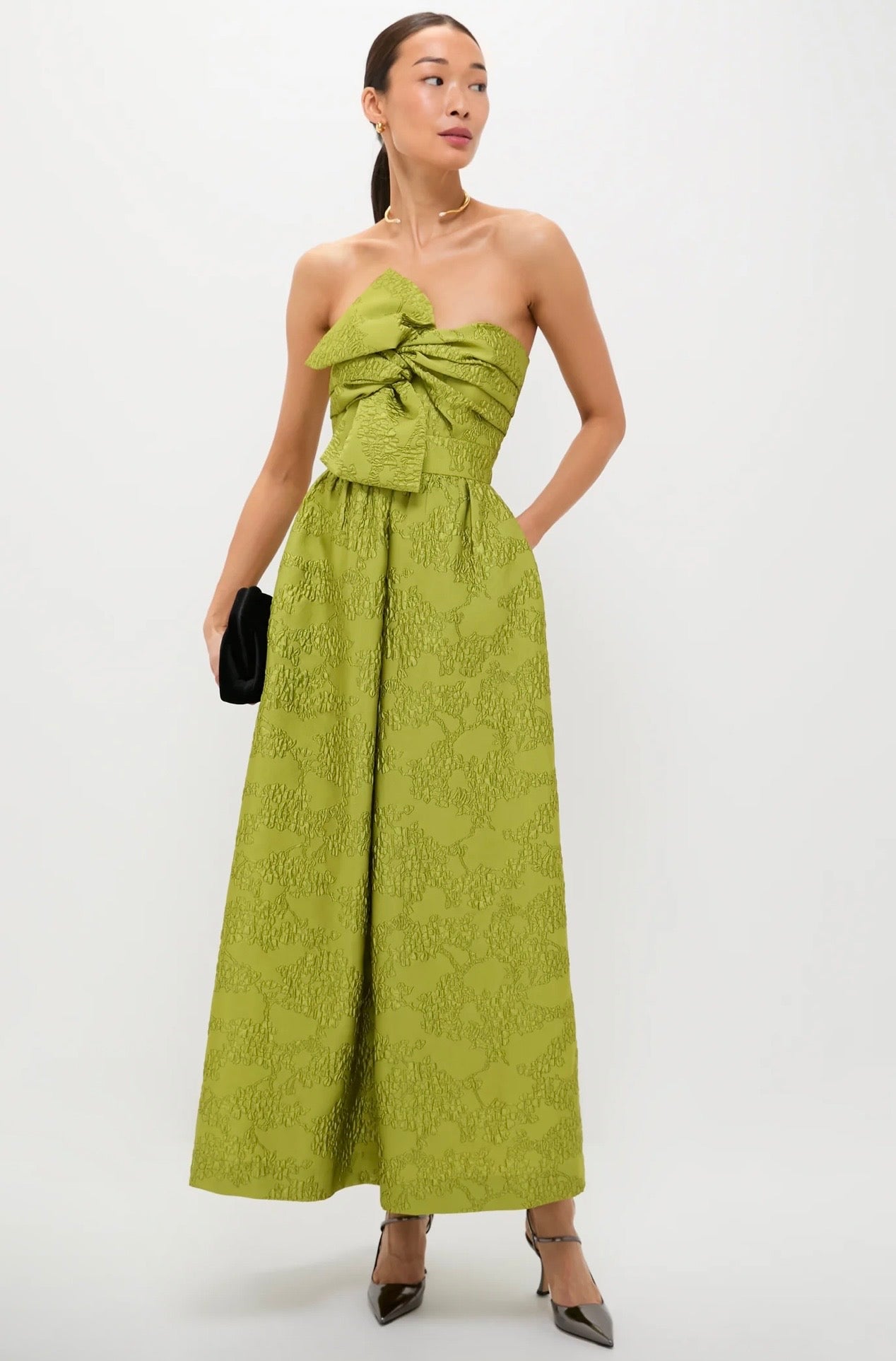 TUCKERNUCK Brocade Metallic Strapless Kathleen Gown-Size 4