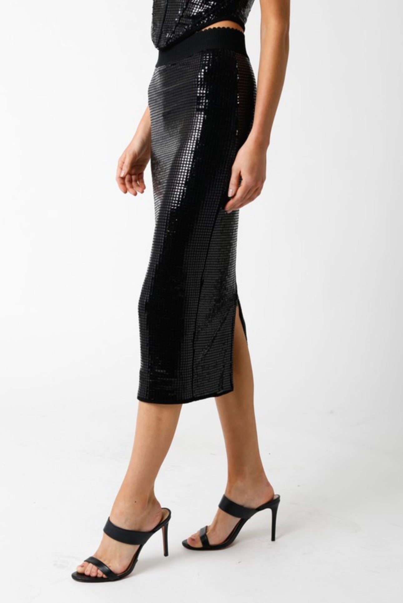 Sequin Midi Skirt