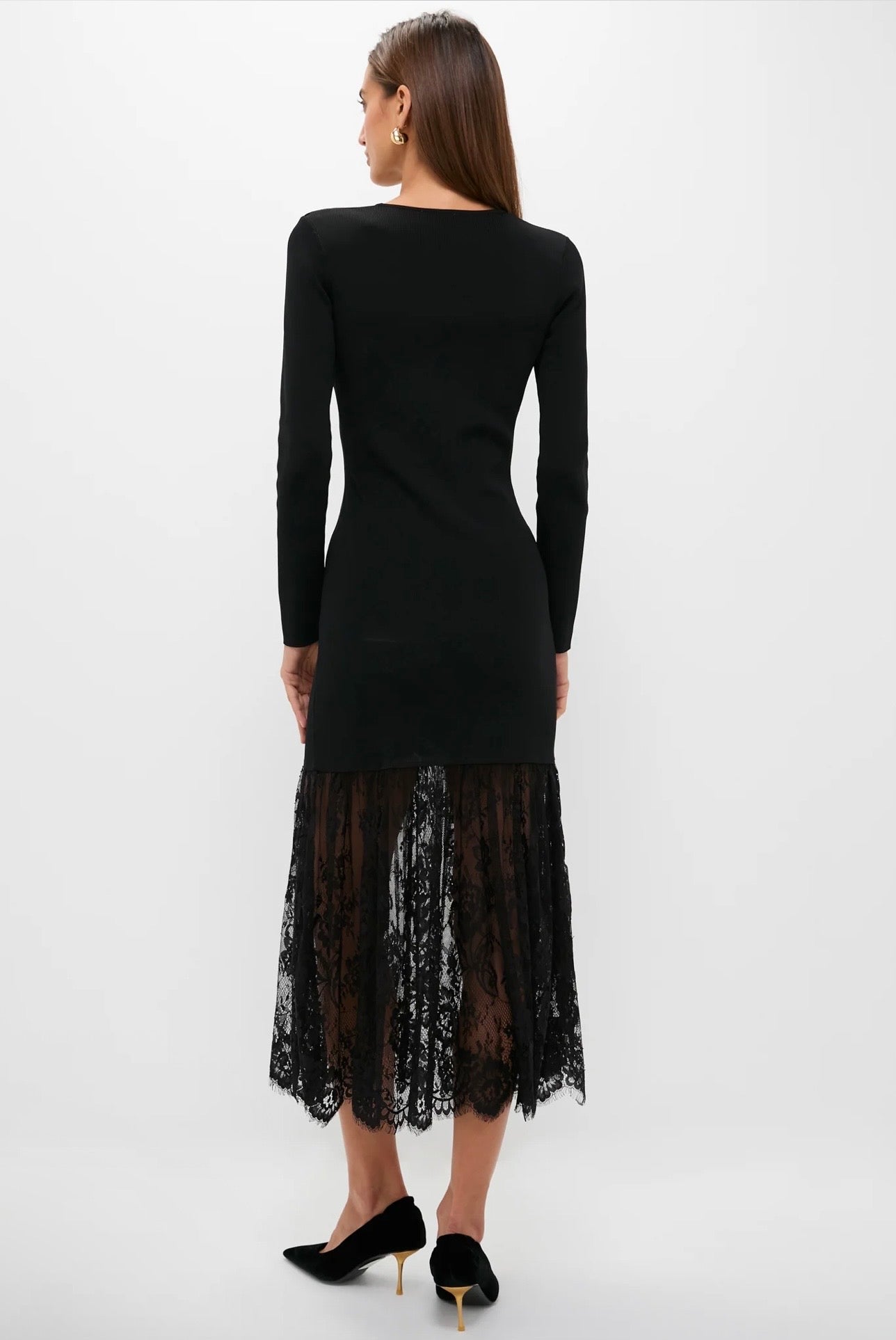 HYACINTH HOUSE
Black Knit Giavanna Maxi Dress-Size Small