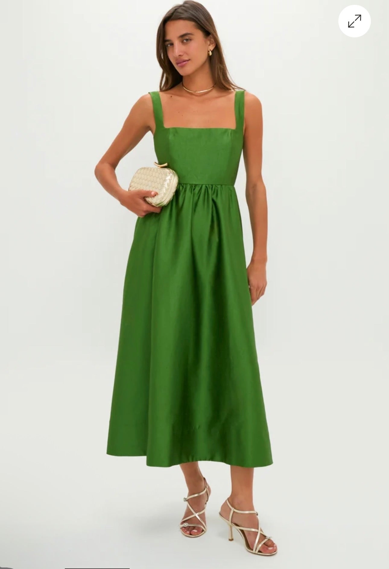 TUCKERNUCK Green Dupioni Esme Dress Size-Small