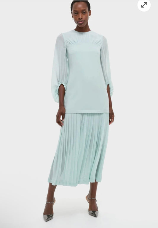 TUCKERNUCK
Ice Blue Chiffon Pleated Lorraine Dress-Size 6