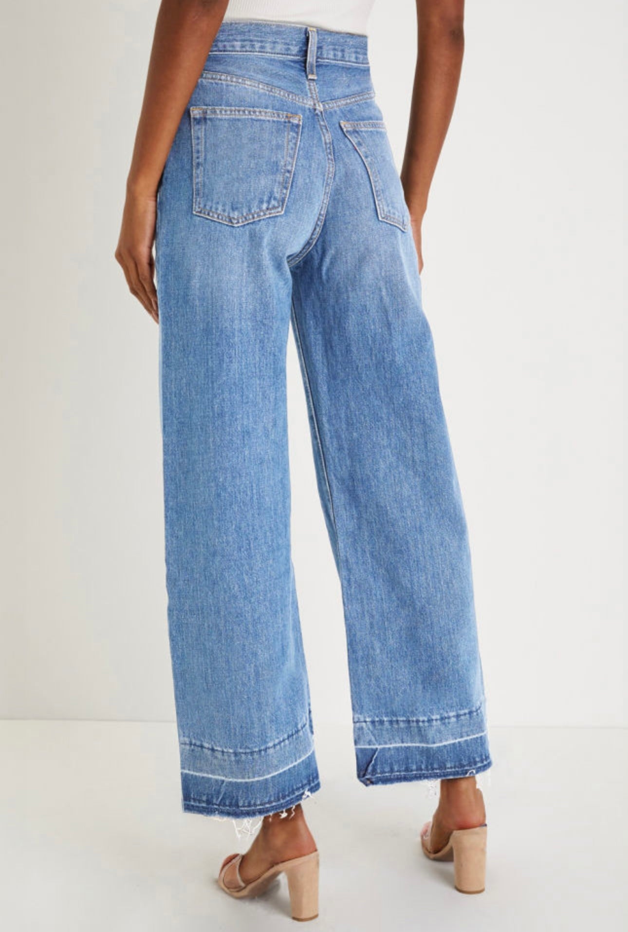 Raw Hem Straight, Loose, High waist Jeans