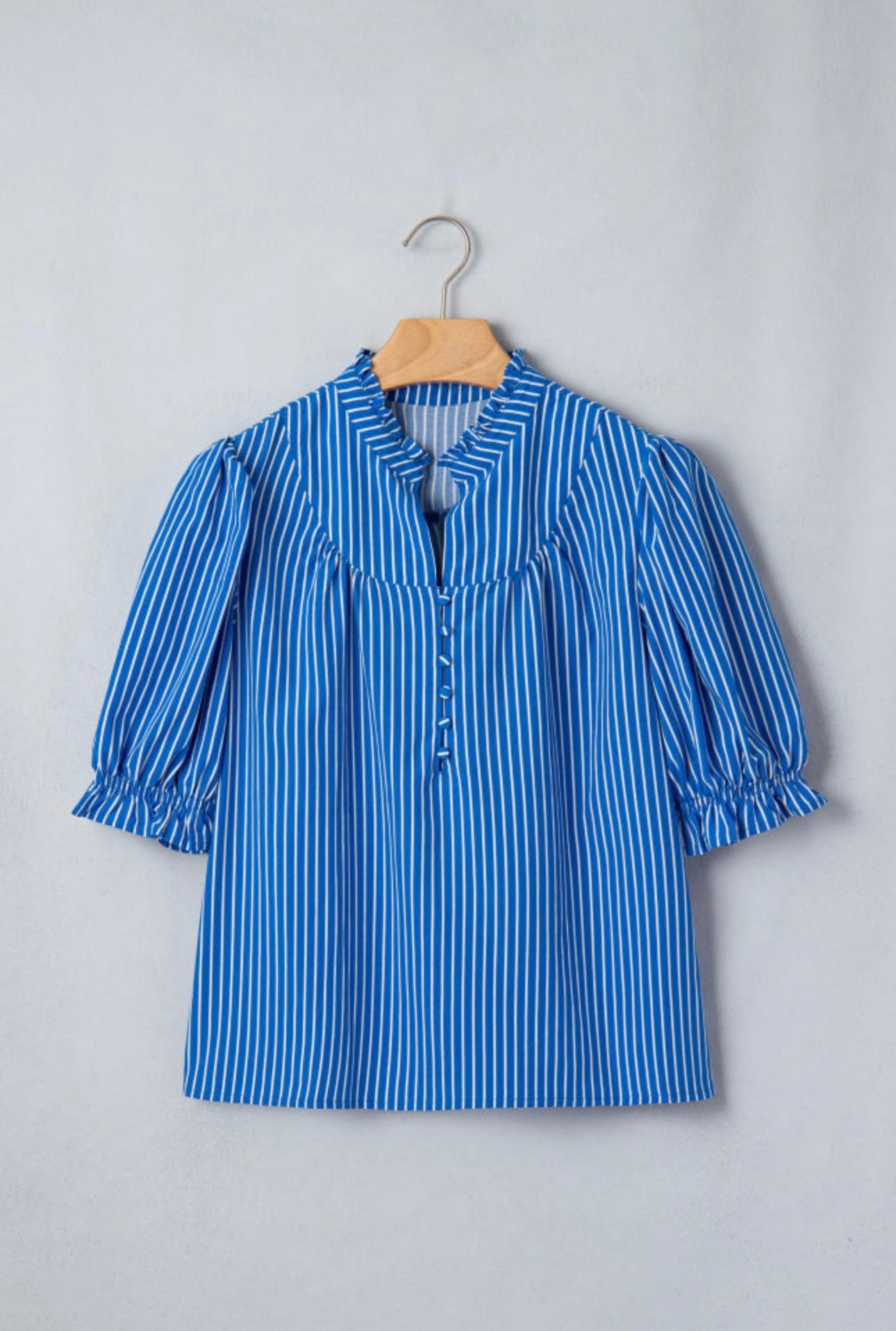 Striped Puff Sleeve Blouse