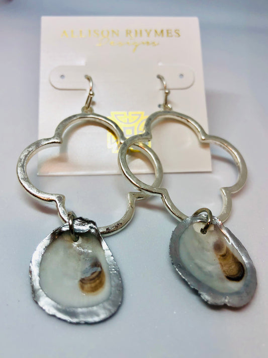 Oyster Quatrefoil Earrings