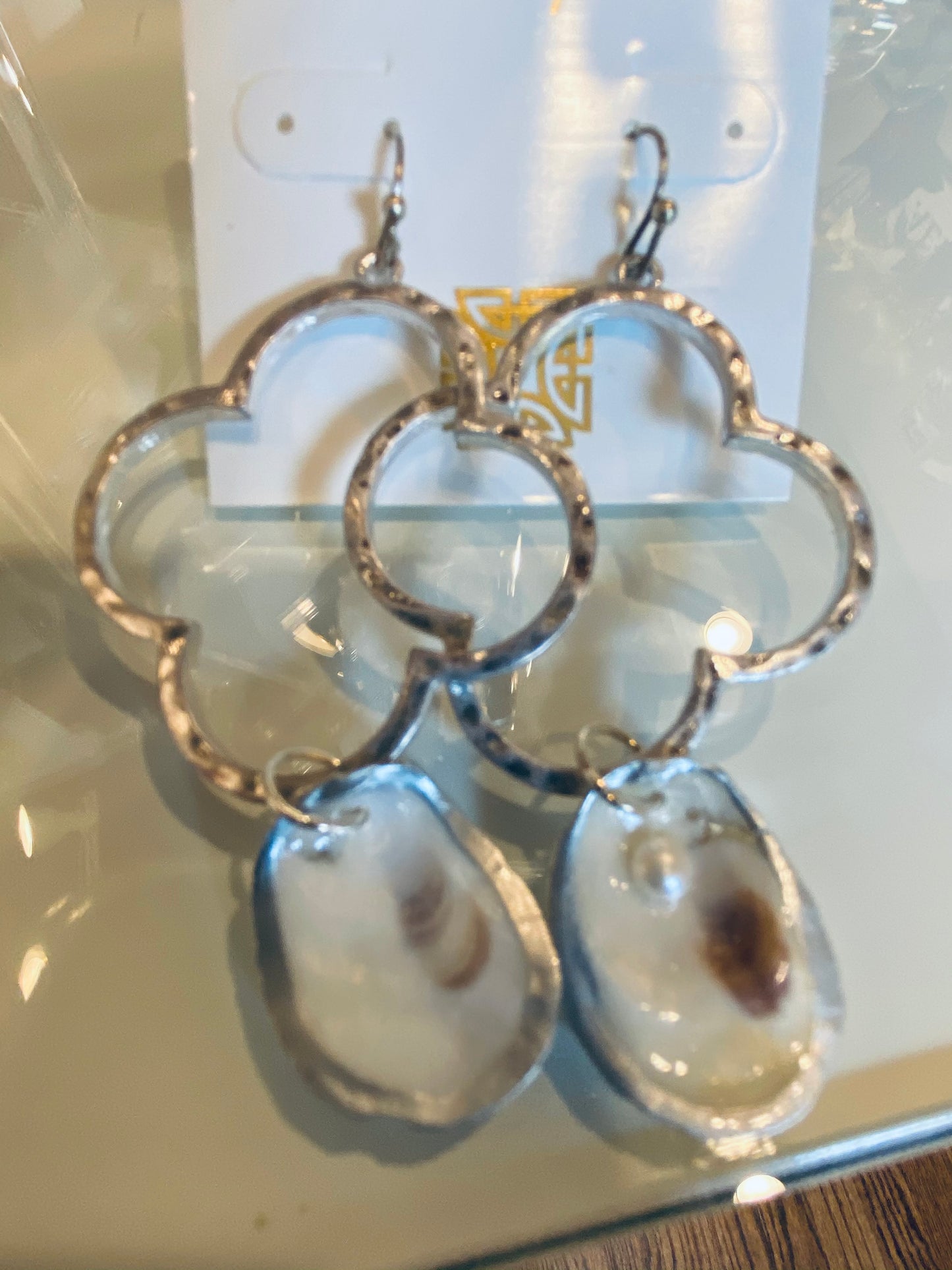 Oyster Quatrefoil Earrings